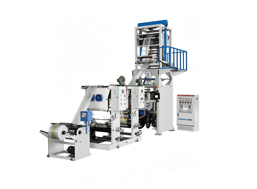 Single layer film blowing machine with printer